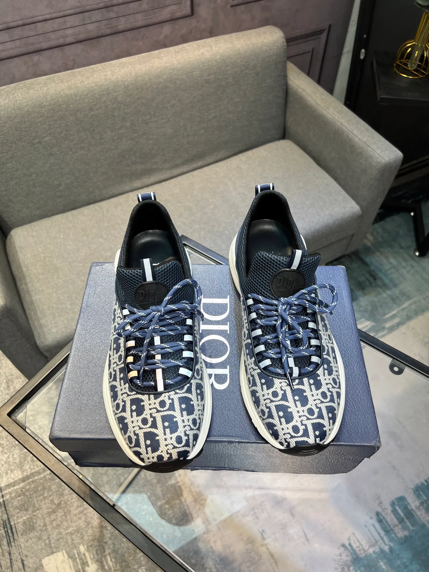 Men's shoes 💰400 [Dior] popular men's shoes, imported mesh splicing material, really inside. Original sole provided by the original factory, 38-45 (45 customized, non-refundable)